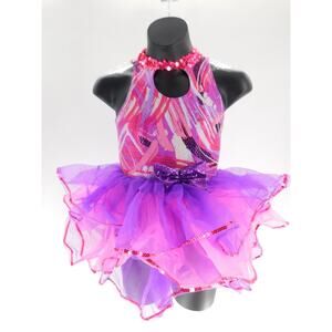 Dance Costume Wish Come True V1681 Small Child Pink Jazz Sequin